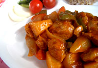 Veggie meat sweet and sour pork