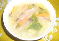 Vegan/vegetarian Chinese espring rainf soup