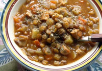 ベジタリアン料理レシピ（洋食）レンズ豆のミネストローネ