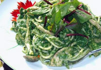 ベジタリアン料理レシピ（洋食）ほうれん草のパスタ