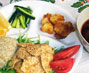 ベジタリアン料理レシピ（和食）生姜焼きとパリパリきゅうりと甘味噌ポテトの玄米ごはんランチ