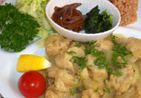 ベジタリアン料理レシピ（洋食）若鶏もどきの煮込みレモン風味