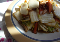 ベジタリアン料理レシピ（中華）えのきと白菜のニラソース炒め